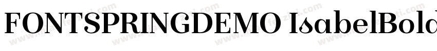 FONTSPRINGDEMO IsabelBold字体转换